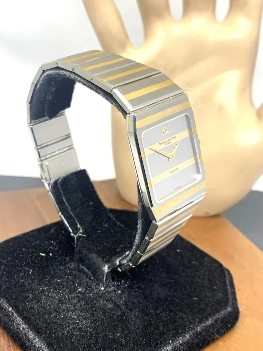 Baume & Mercier Vintage 1980's Unisex Watch 5739.038 Swiss Quartz Two Tone Zebra